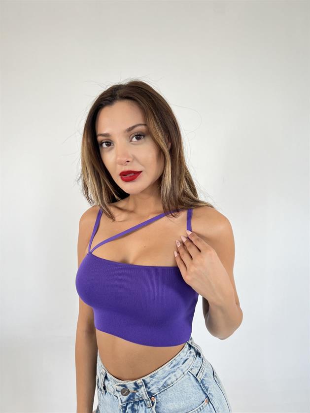 3808 TRİKO İNCE ÇAPRAZ ASKILI ATLET-MOR