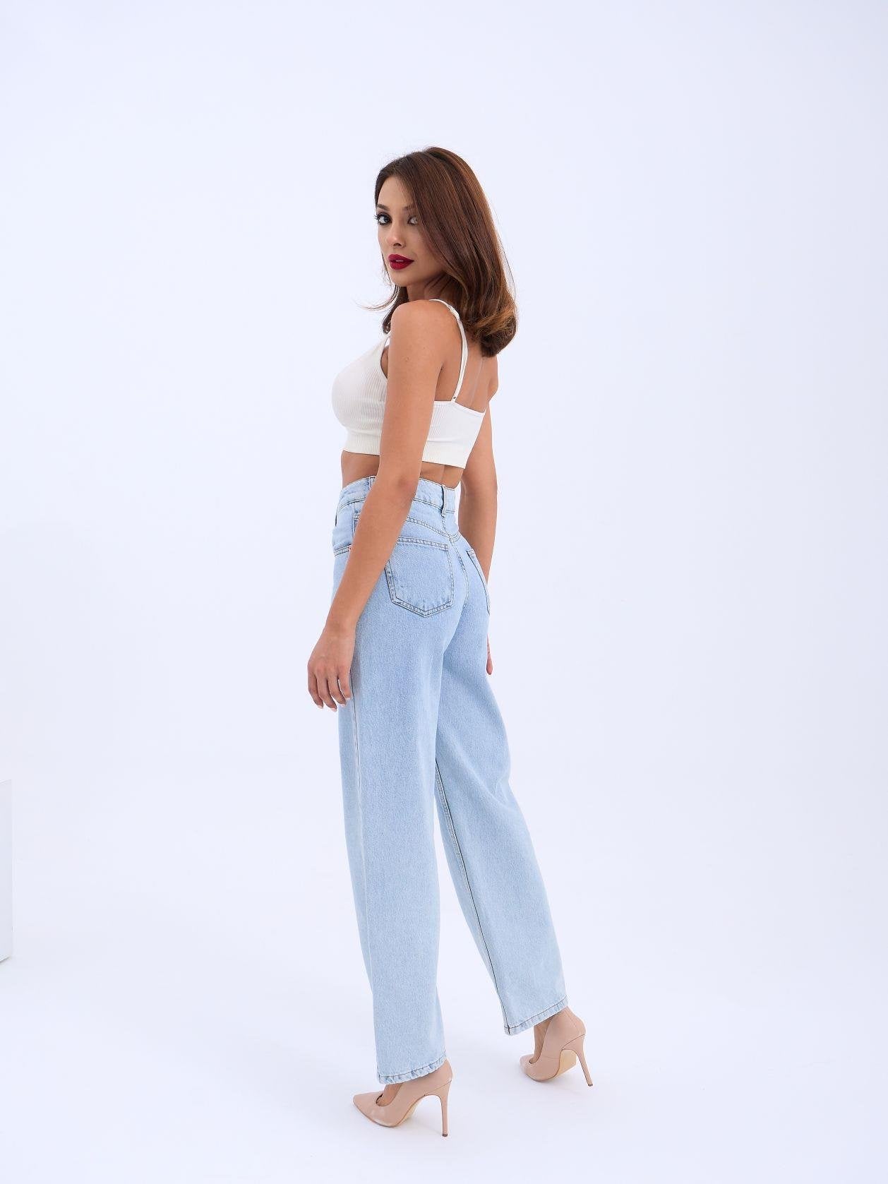 6491 DENİM WIDE LEG-AÇIK MAVİ