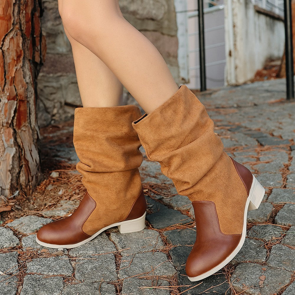 Ботинки Jolin Tan Skin Suede с отделкой