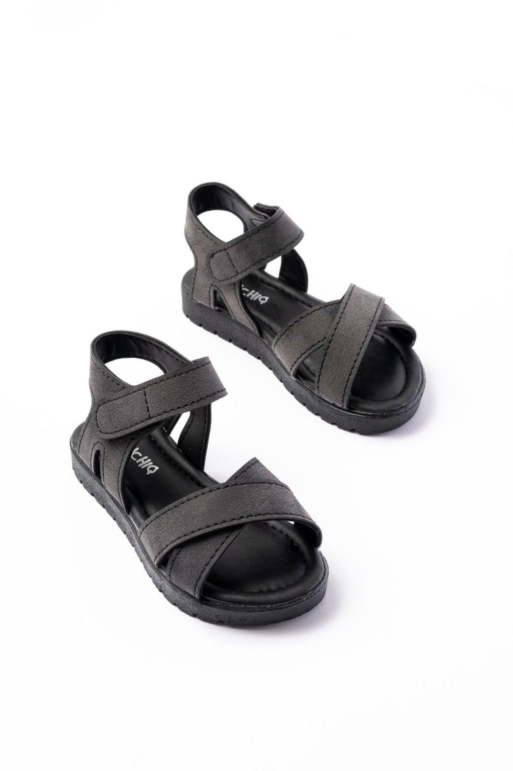 Сандалии Waor Black Leather Velcro