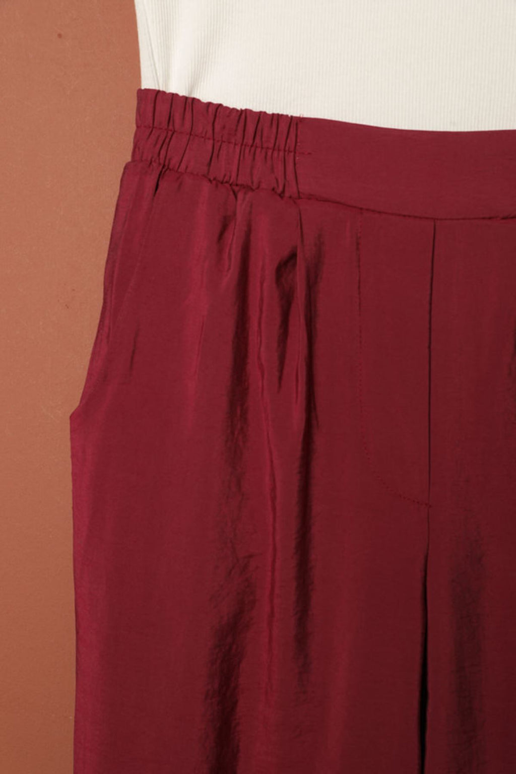 Женские брюки из модальной ткани Double Leg, бордовые
