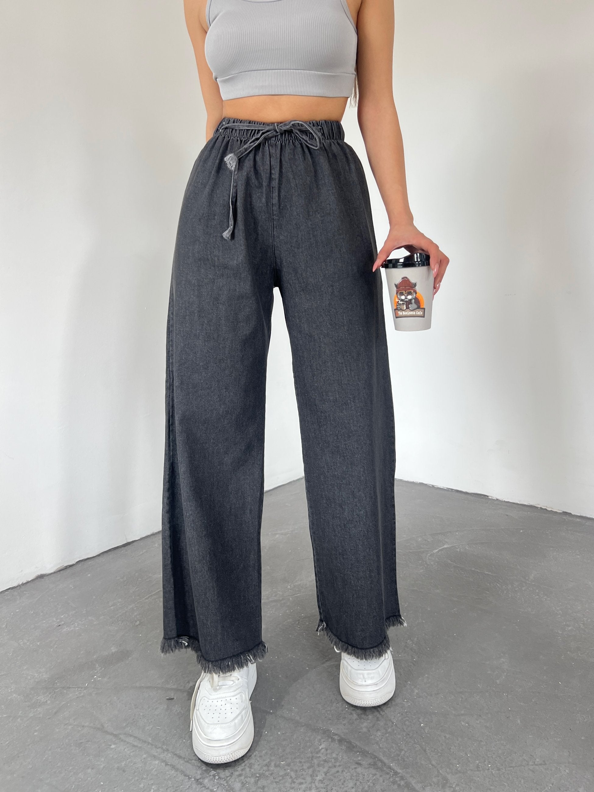 Paçası Püsküllü Palazzo Pantolon