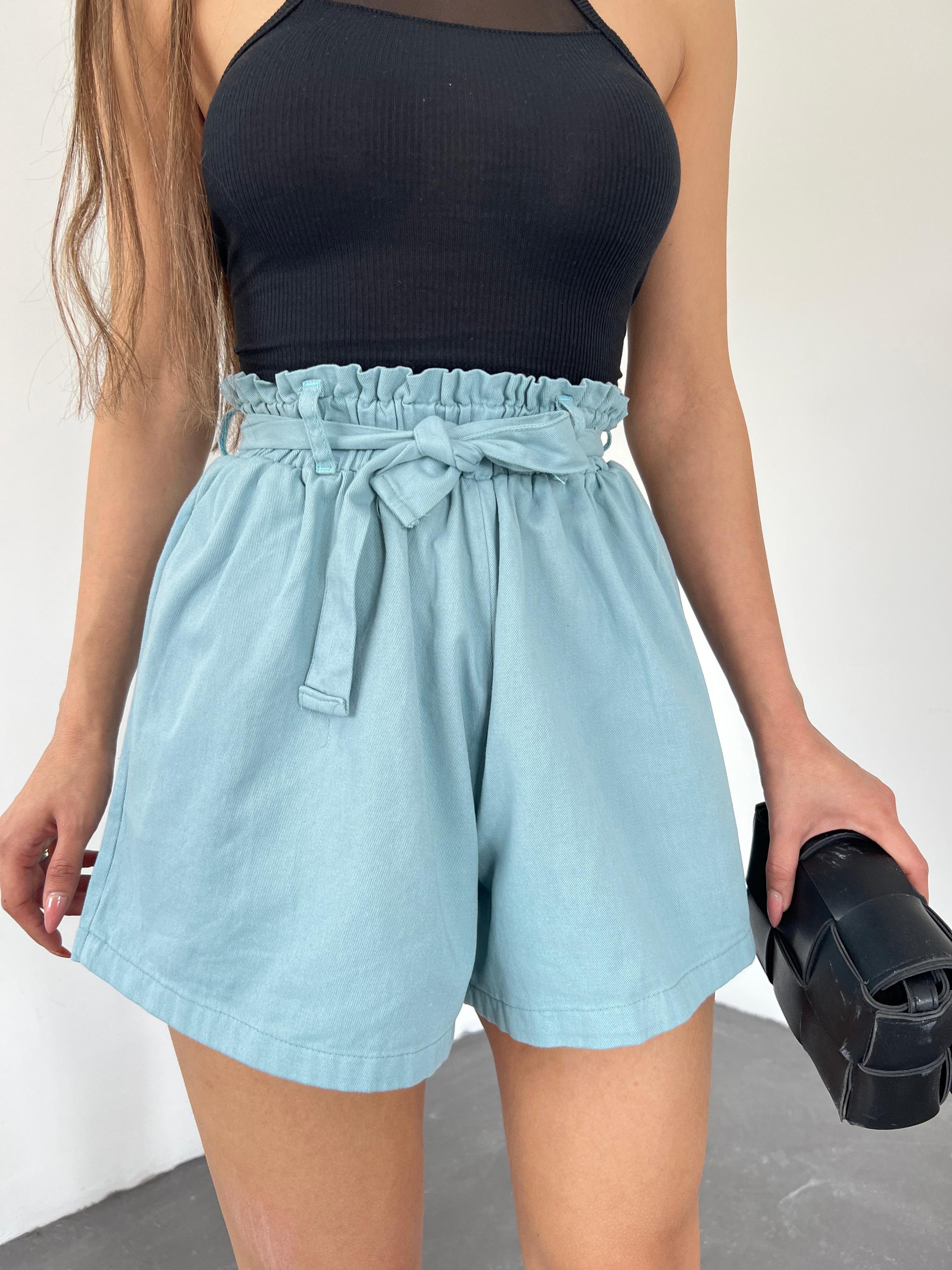 Rahat Kesim Beli Büzgülü Cepli Şort