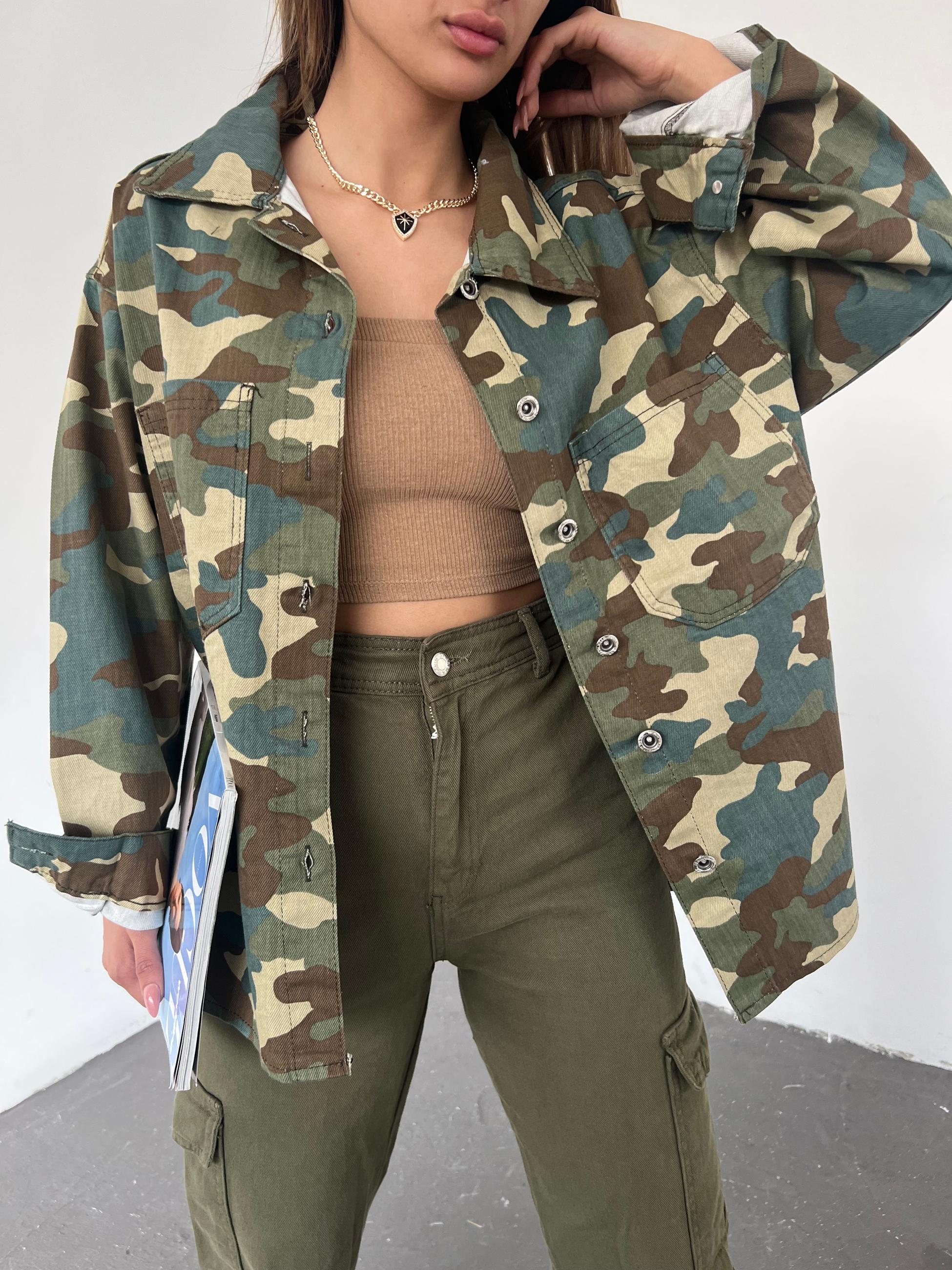 Çift Cepli Oversize Denim Gömlek Ceket
