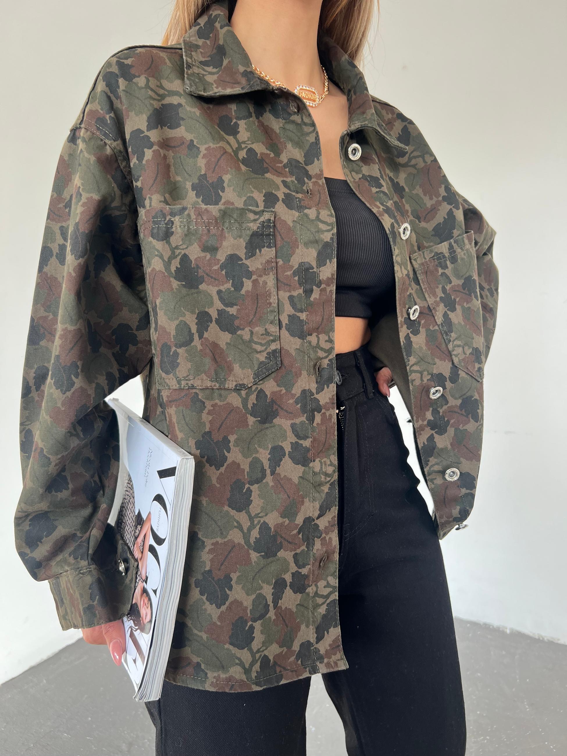 Çift Cepli Oversize Denim Gömlek Ceket