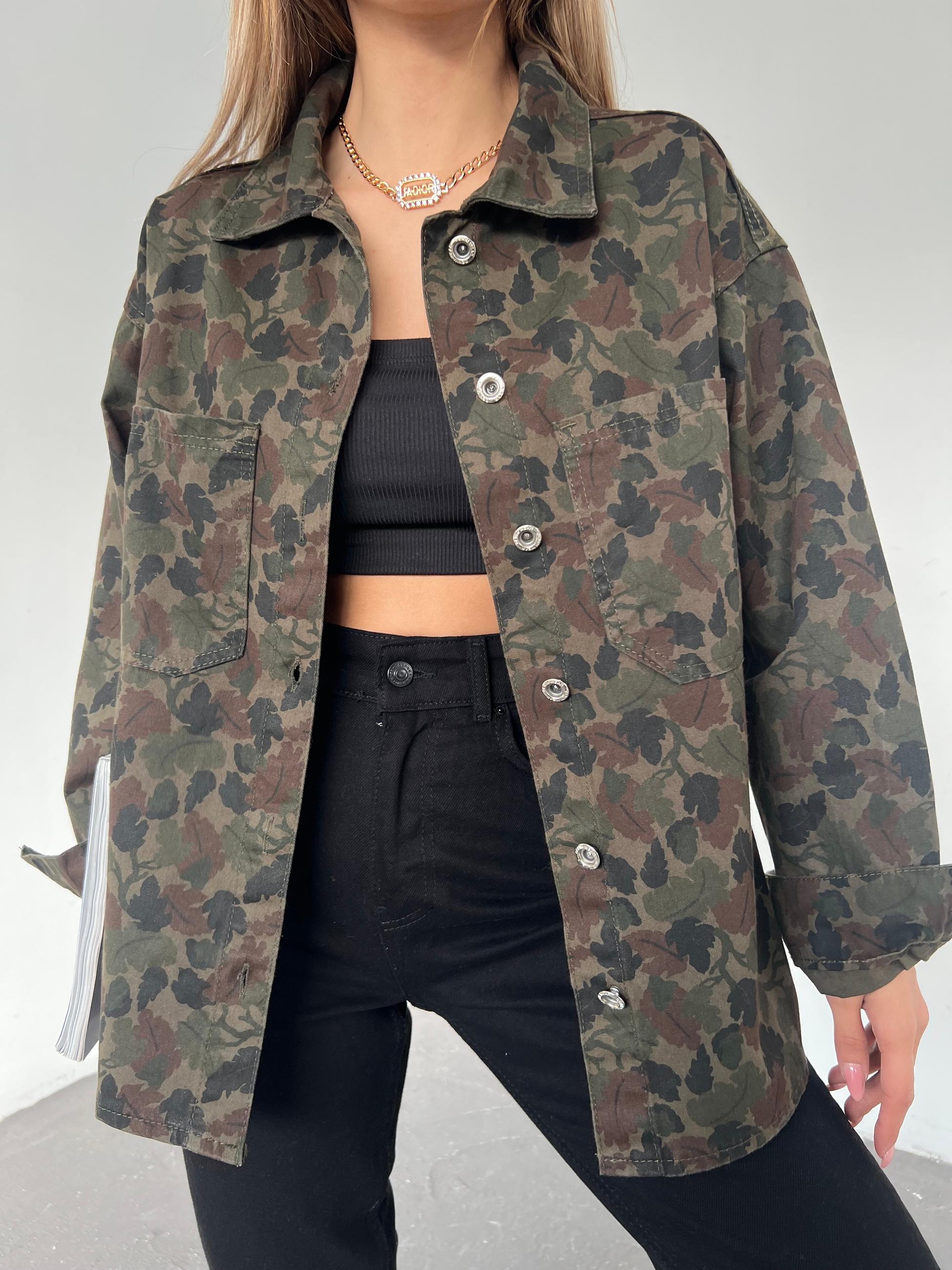 Çift Cepli Oversize Denim Gömlek Ceket